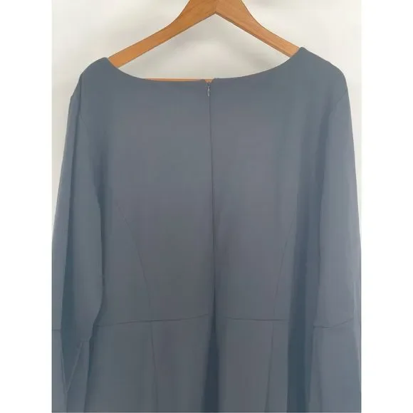 Talbots Dress Women’s Plus Size 22 W Black Bell Ruffle 3/4 Sleeve New‎ - Picture 11 of 12